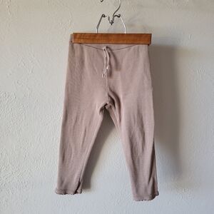 Zara Waffle Knit Beige Joggers 3-4 years